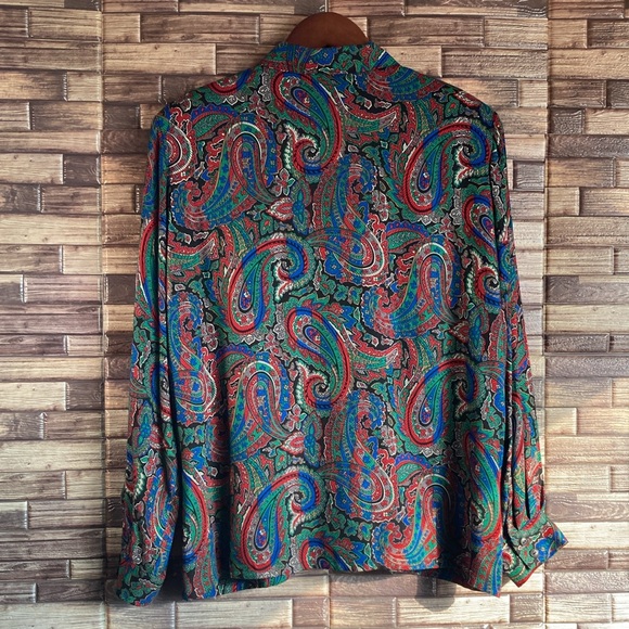 Vintage Pendleton Sophisticates Shirt Size Womens 14 Made USA Paisley - Picture 3 of 11